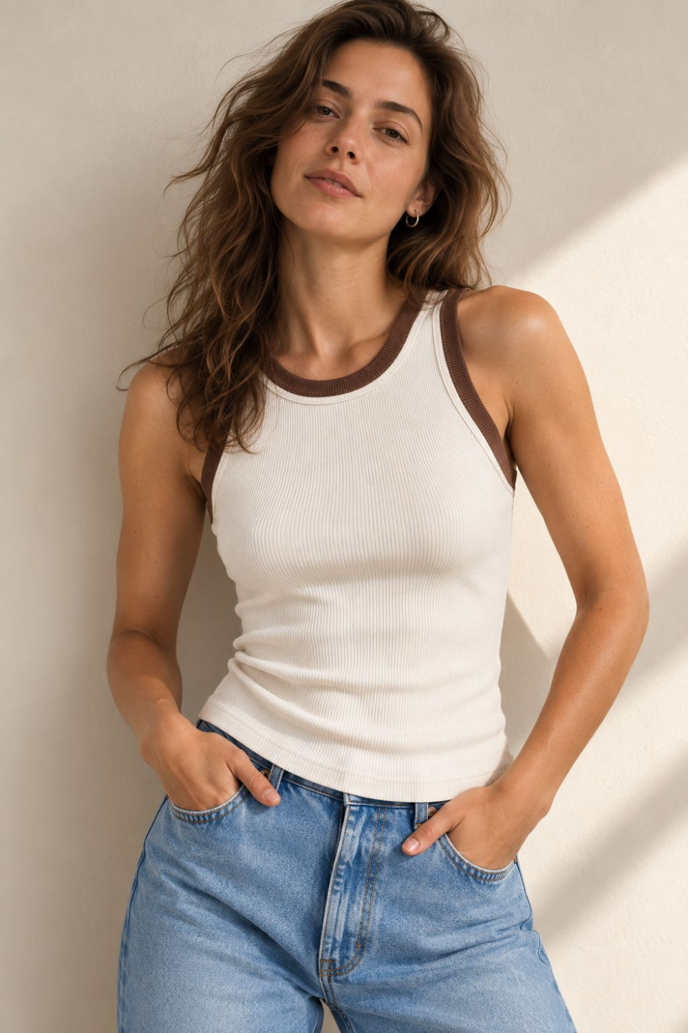 ARCHIVE - Tanktop Cream&Brown