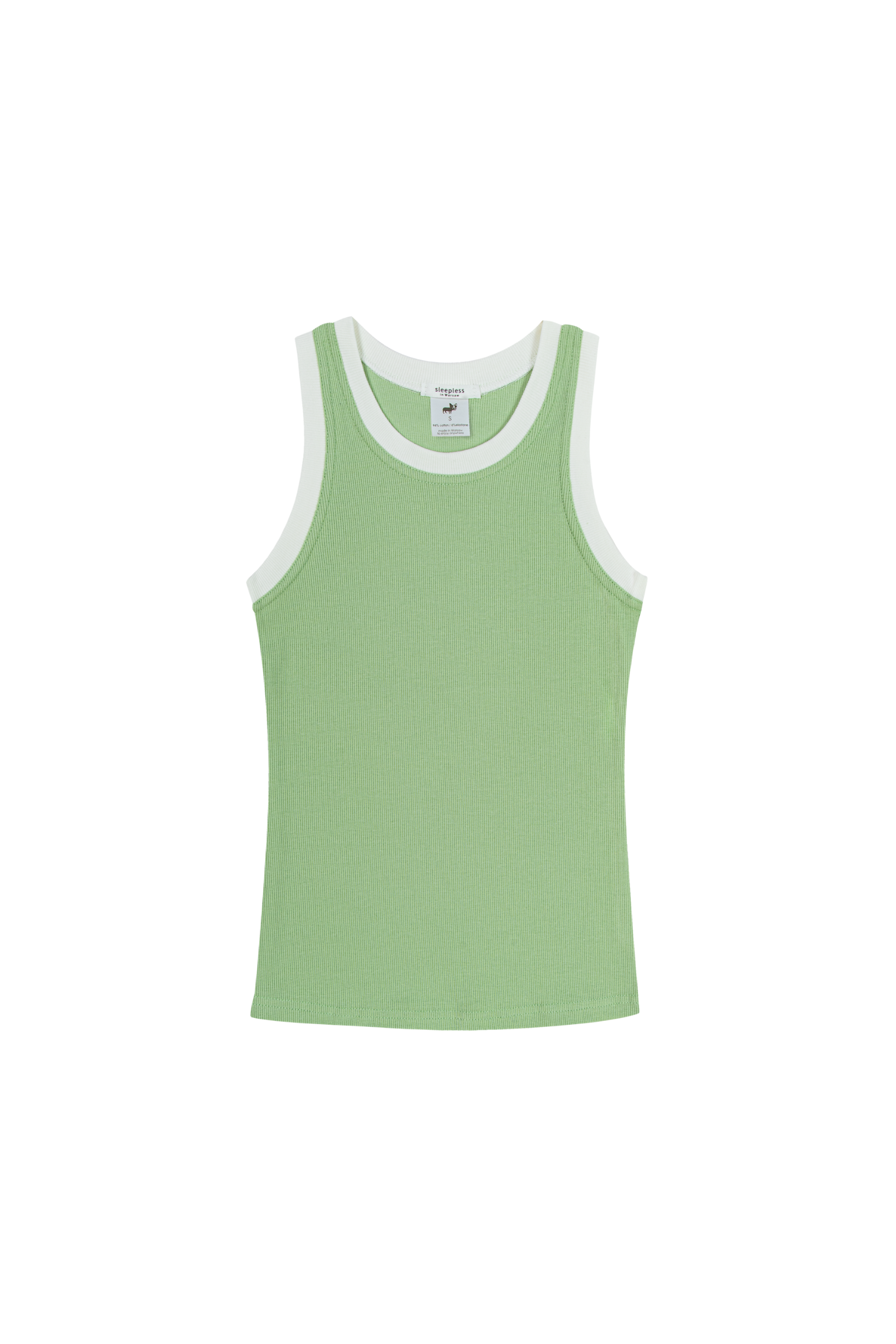Tanktop matcha & white