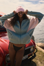 Bluza polarowa Coastal matcha&pink
