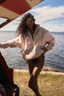 Bluza polarowa Coastal taupe&pink