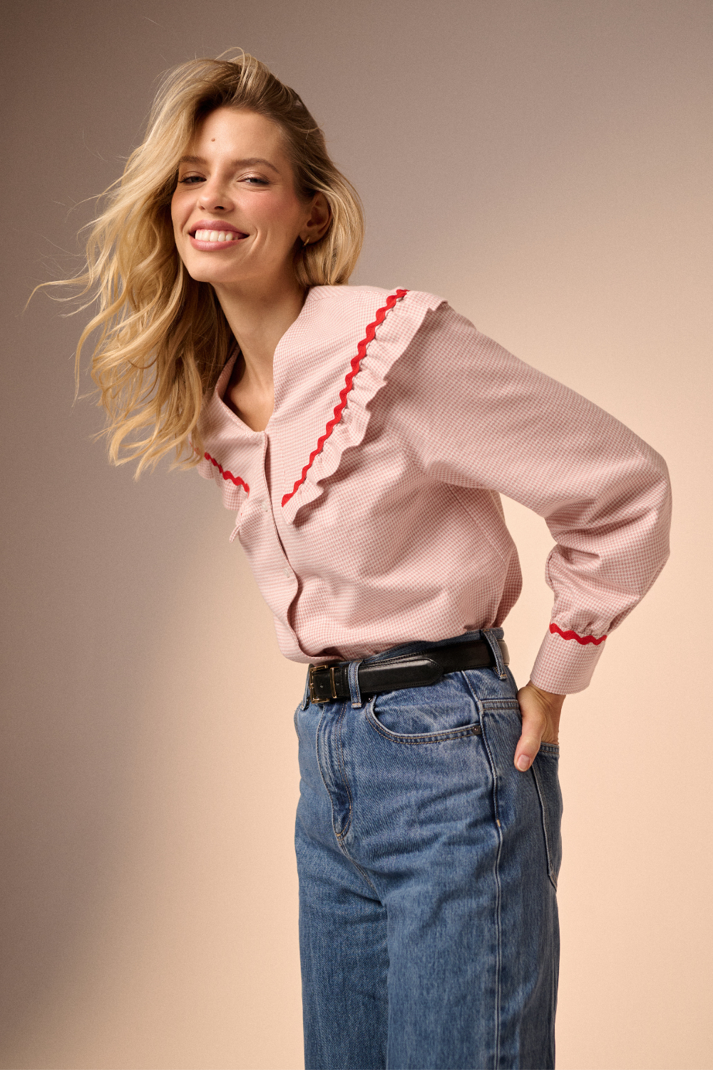 Koszula Eleonora powder pink