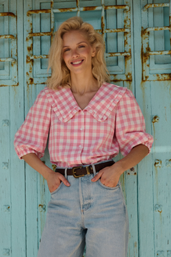 Koszula Lili pink check
