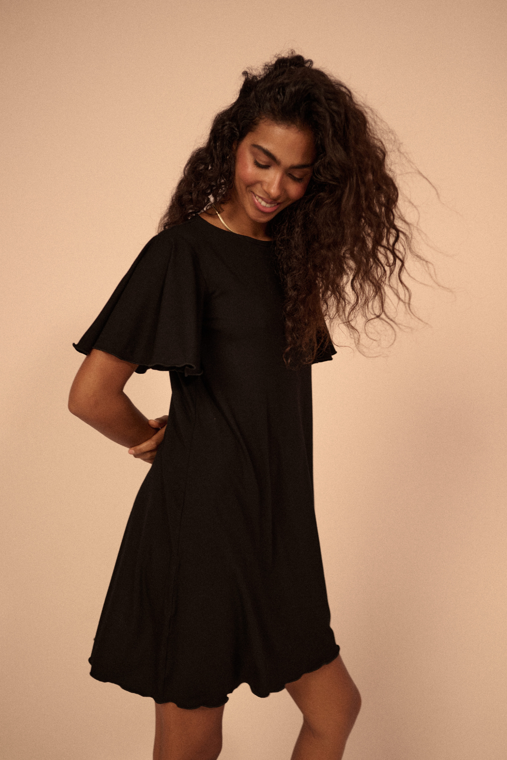 Koszulka nocna Wings black