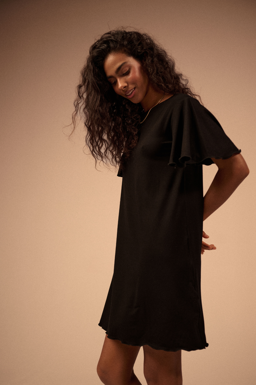 Koszulka nocna Wings black