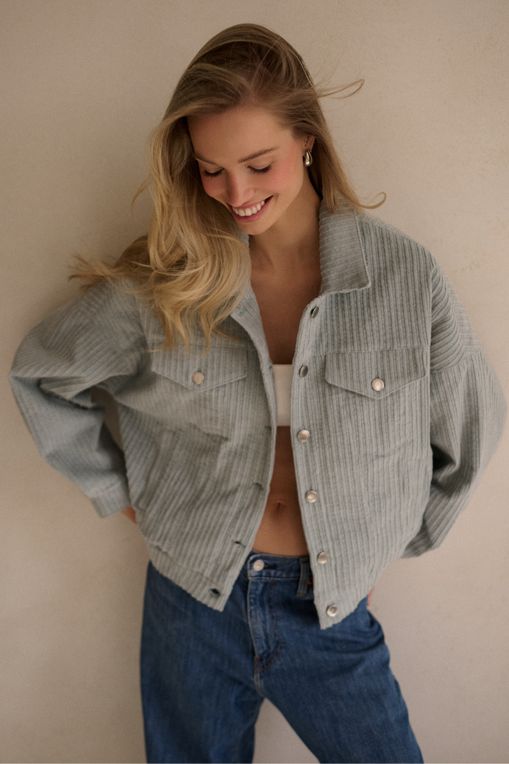 Kurtka sztruksowa Hailey sage