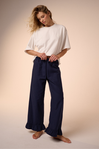 Piżama Amelie hearts navy long