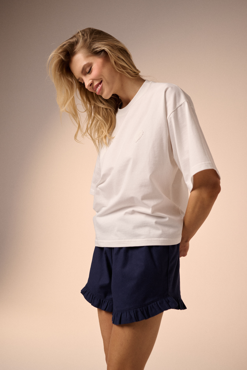 Piżama Amelie hearts navy short