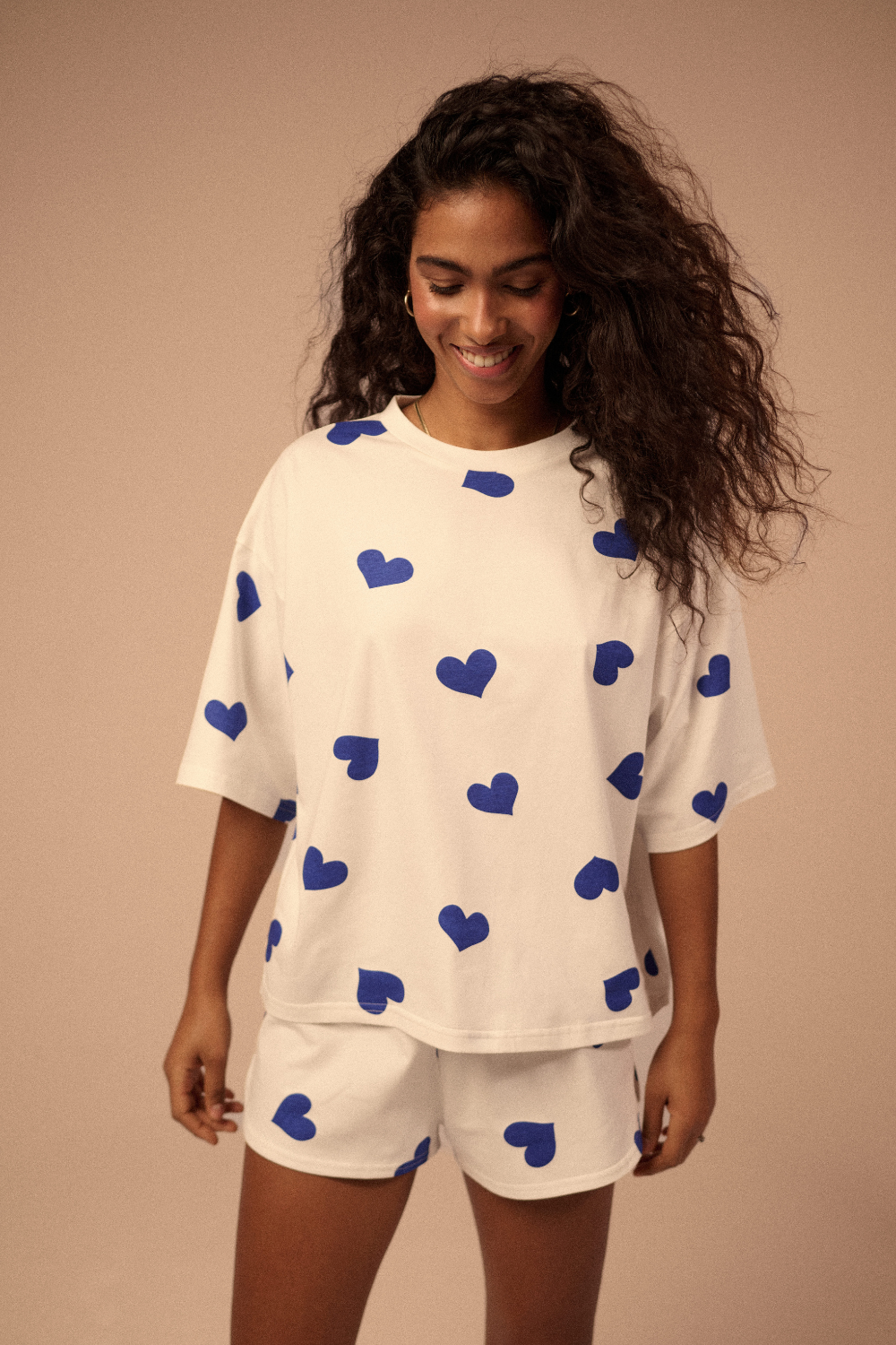 Piżama blue hearts short