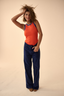 Tanktop orange & navy