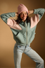 Bluza polarowa Coastal matcha&pink