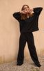 ARCHIVE - Spodnie do piżamy kimono long black - Rozparowane