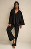 ARCHIVE - Spodnie do piżamy kimono long black - Rozparowane