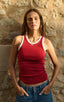 ARCHIVE - Tanktop bordo & white - drobna wada