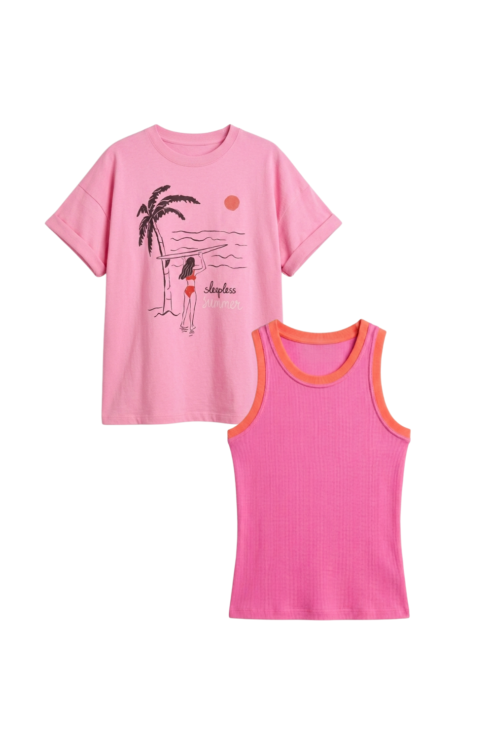 Zestaw Pink T-shirt + Tanktop