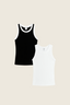 2-Pak Tanktop Black & White