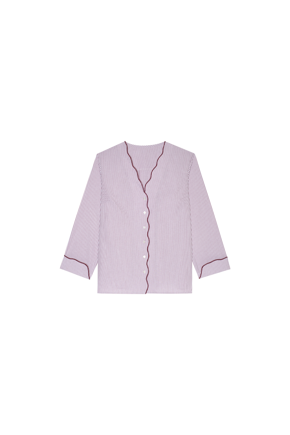 Piżama Sunday Stripe Set violet long
