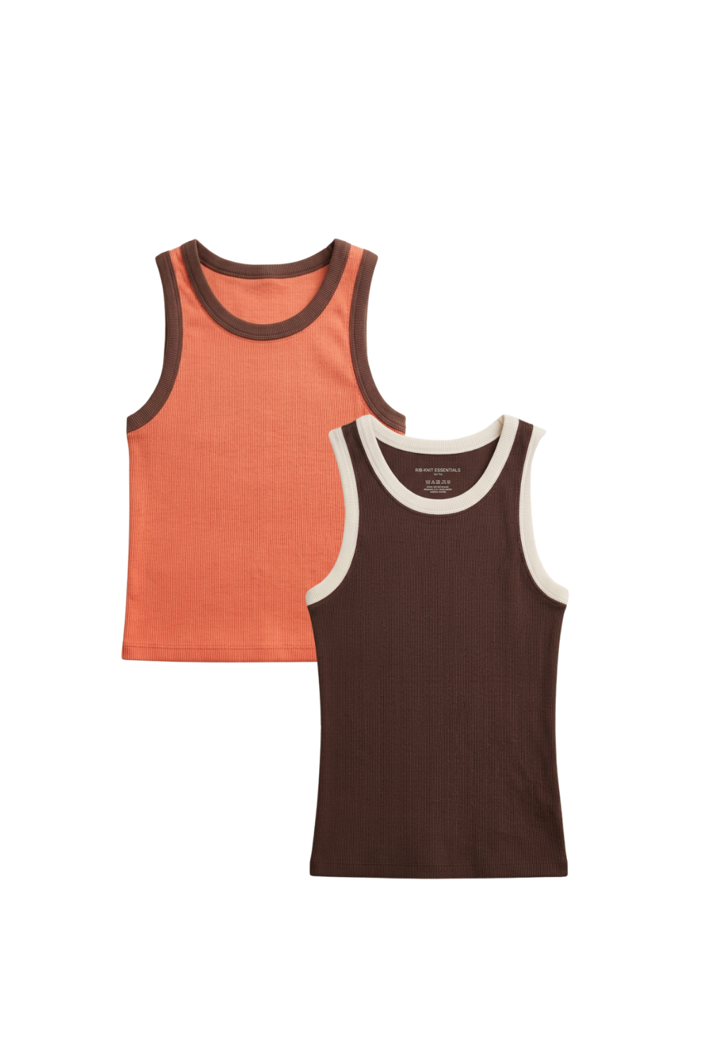 Zestaw Tanktopów Orange & Chocolate + Chocolate & Sand