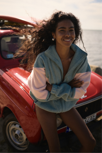 Bluza polarowa Coastal matcha&pink