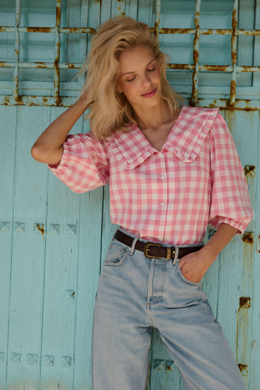 Koszula Lili pink check