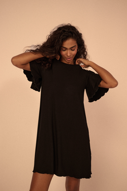 Koszulka nocna Wings black