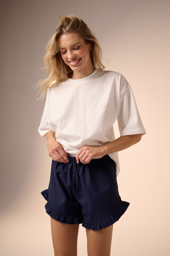 Piżama Amelie hearts navy short