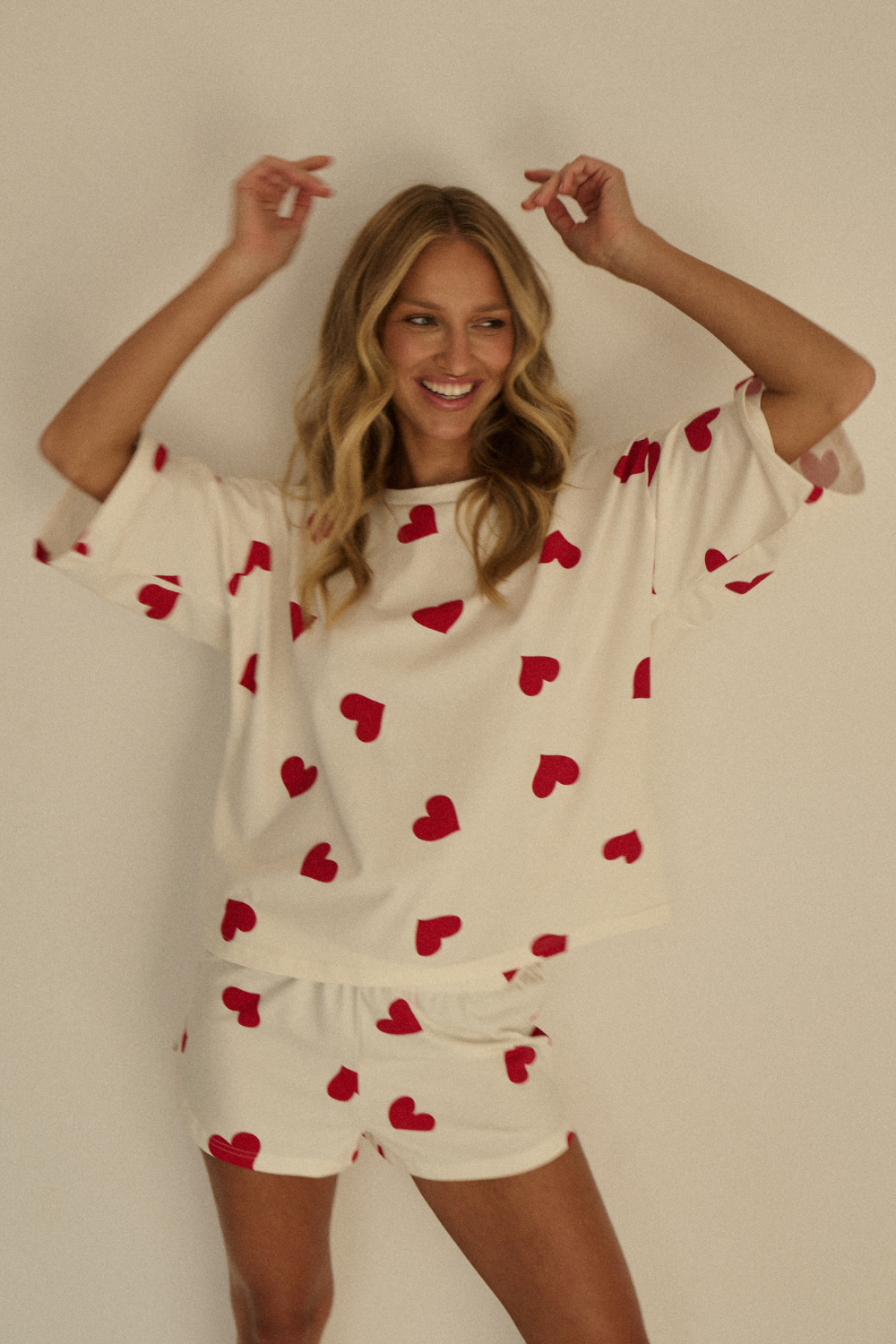 Piżama Red Hearts Short
