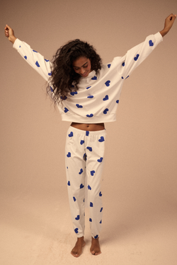 Piżama blue hearts long