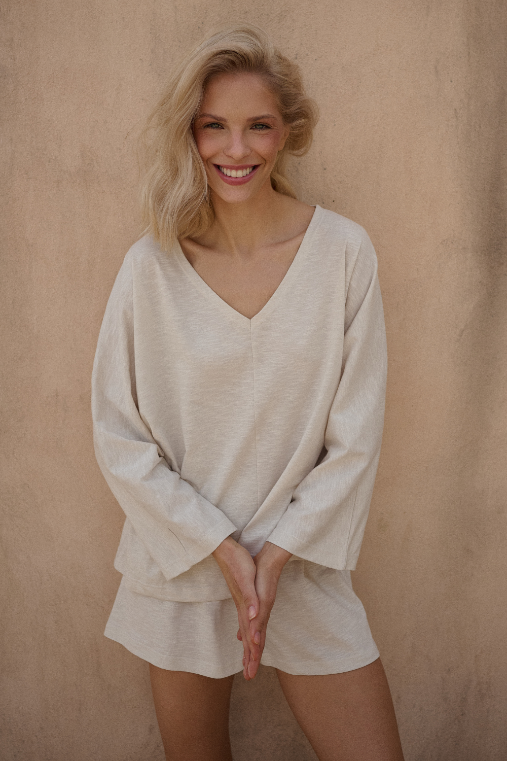 Piżama kimono grey pearl