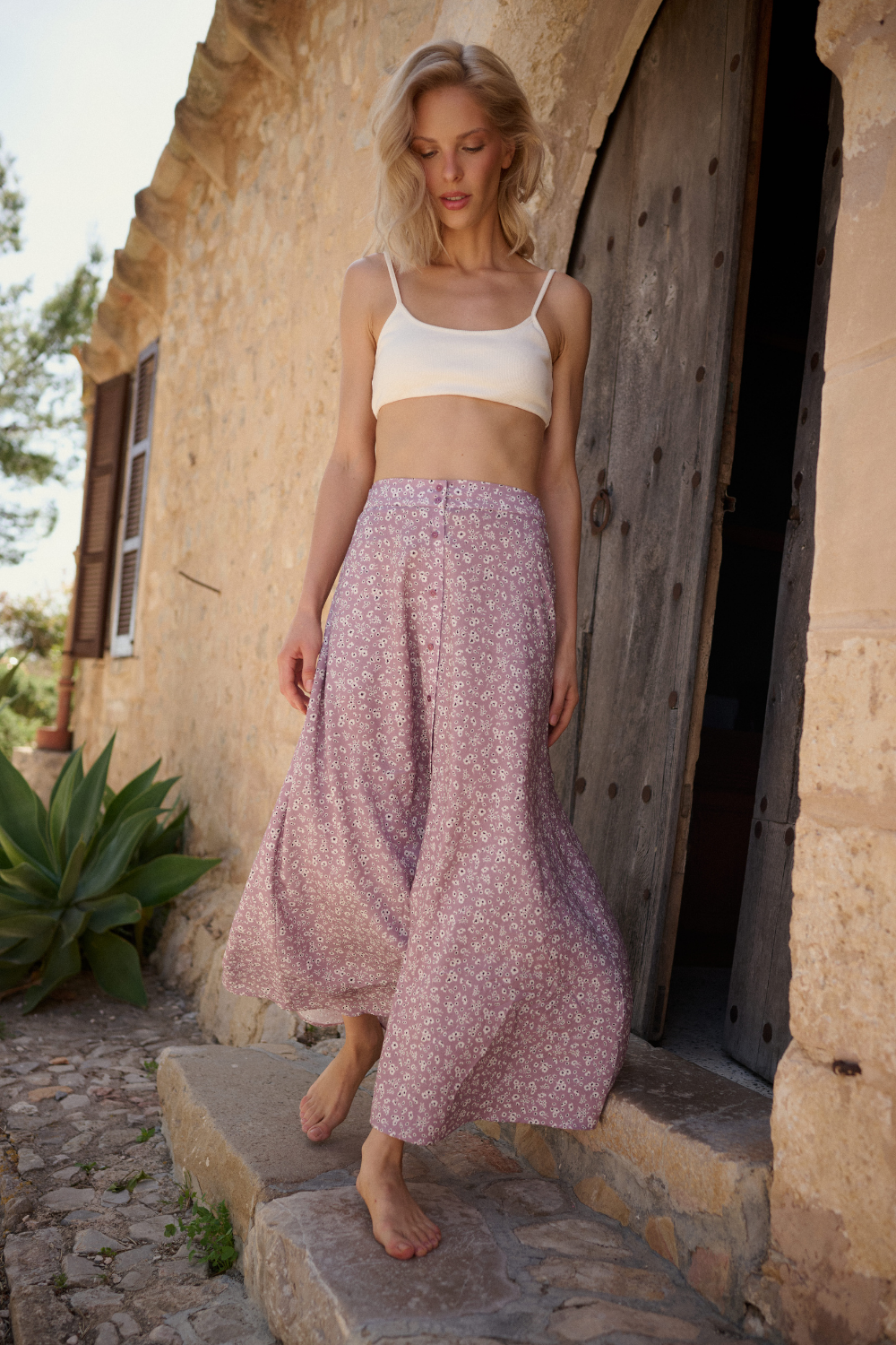 ARCHIVE - Spódnica Flora lilac