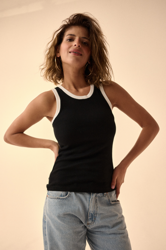 Tanktop black & white