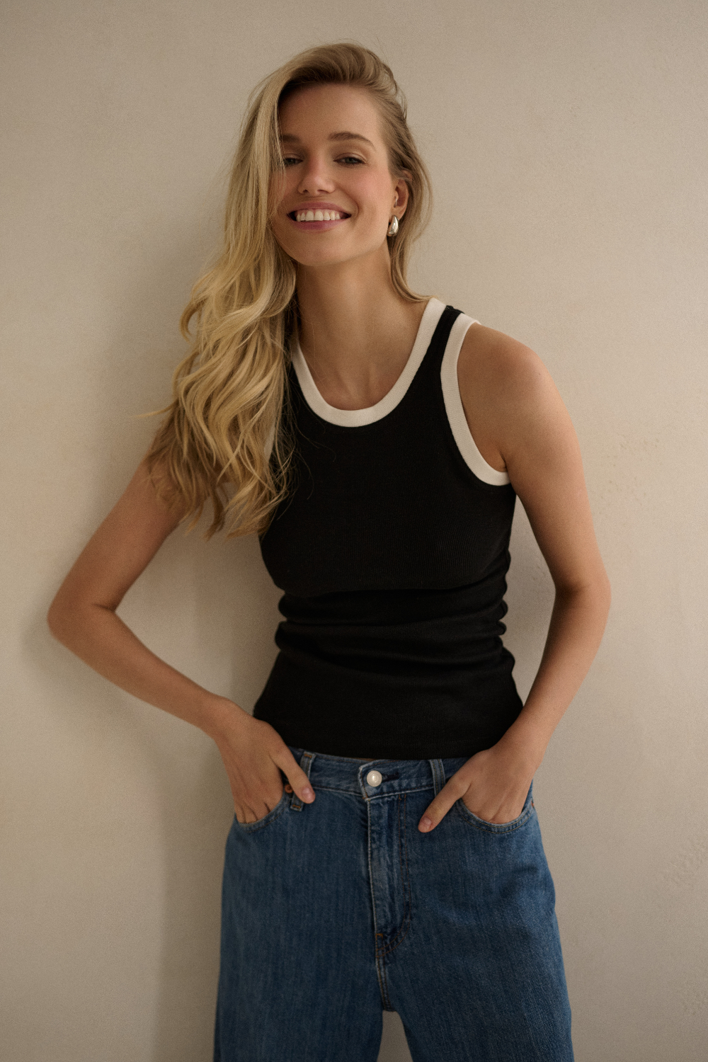 Tanktop black & white