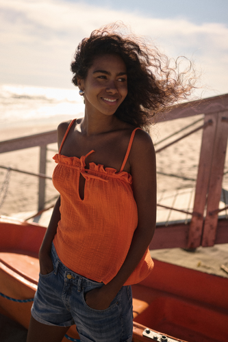 Top Léa orange