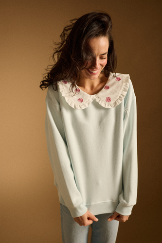 Bluza Retro Roses baby blue