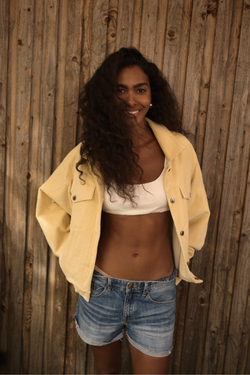 Kurtka sztruksowa Hailey yellow