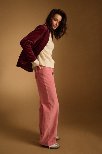 Spodnie sztruksowe Harper pink