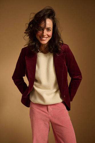 Marynarka Velvet cherry