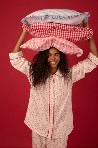 Bawełniana poduszka dekoracyjna - blue